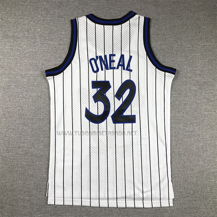 Camiseta NO 32 Nino Orlando Magic Mitchell & Ness 1993-94 Blanco Shaquille O'Neal